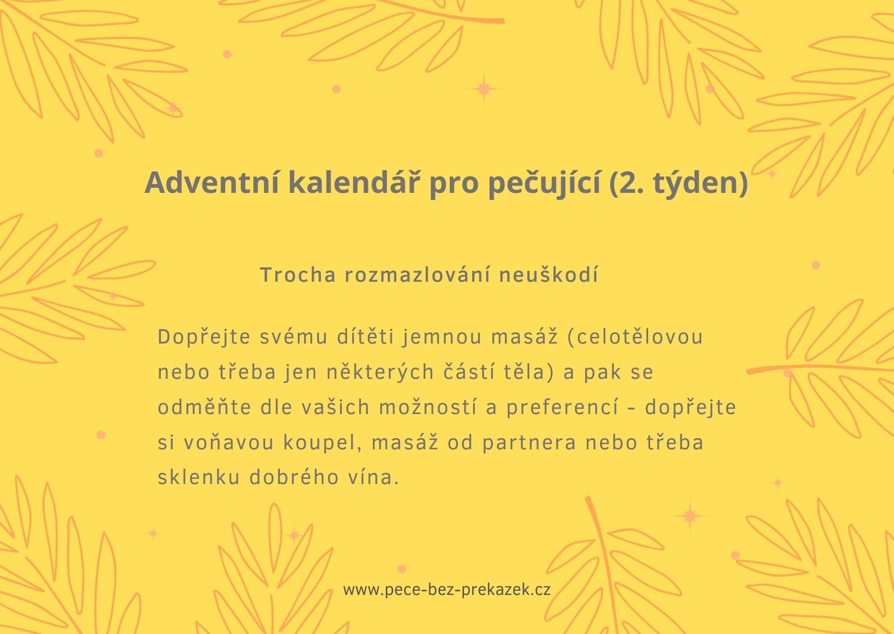 Adventní kalendář pro pečující (2. týden)