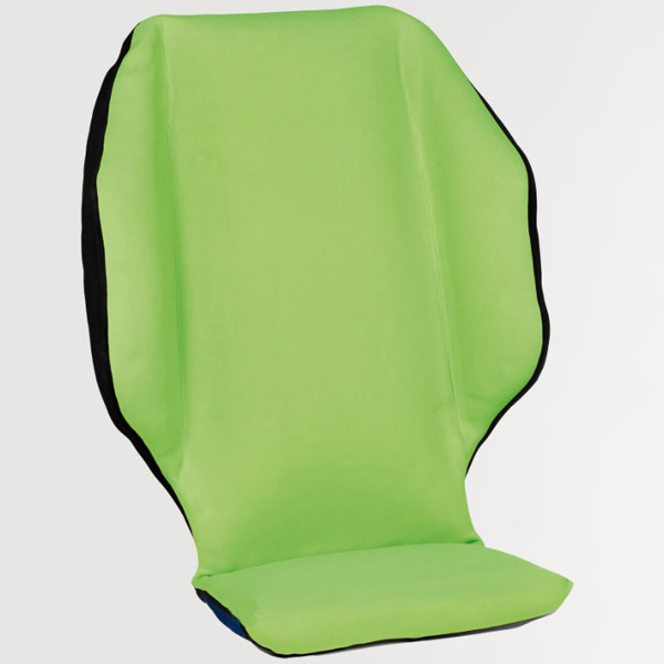 zelený vakuform sedák s opěrkou zad